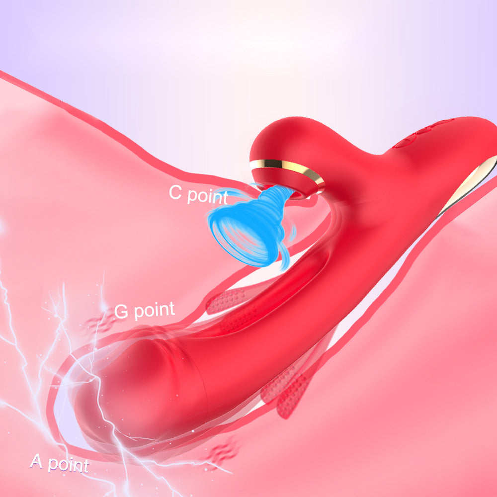 Rabbit Sexy Toys -LOVENOTE G Spot Massager For Women Clitoral Nipple Stimulation, 3 In 1 Sexy Toys With 14 Vibration & 7 Tongue Licking Flapping