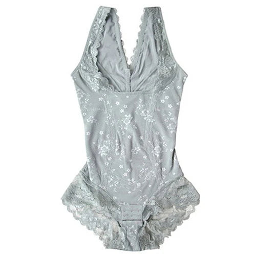 Seamless Lace-Trim Shapewear Bodysuit