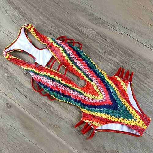 Sexy Printed Women Swimwear One Piece Swimsuit Female High Cut