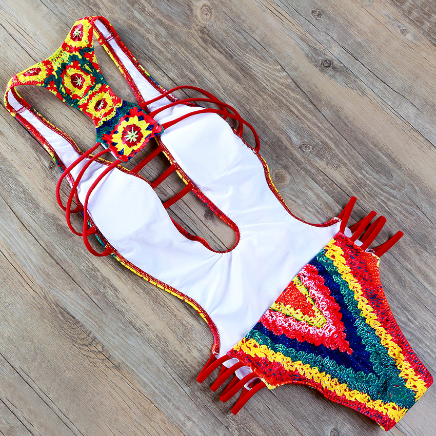 Sexy Printed Women Swimwear One Piece Swimsuit Female High Cut