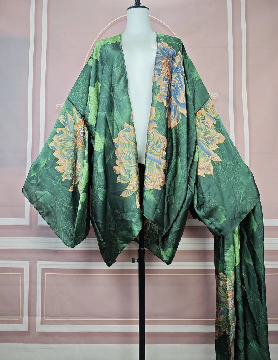 Elegant Floral Summer Sexy Lady Beach Bikini Mini Kimonos Plus Size