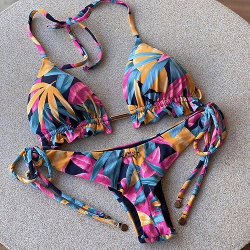 Sexy Micro Bikinis Set New Swimsuit Women Feather