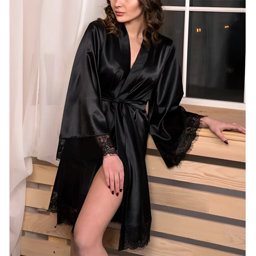 Women's Summer Pajamas Simple Sexy Nightgown Lingerie Transparent Lace