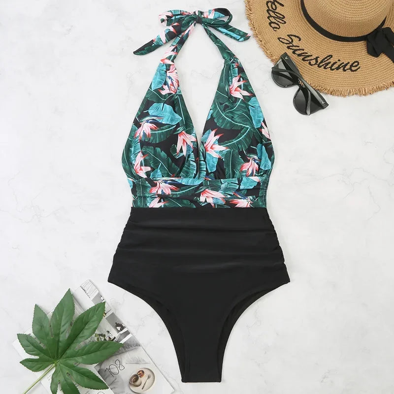 Fashion Printed One Piece Swimsuit Women Bathing Suit Sexy Bikinis