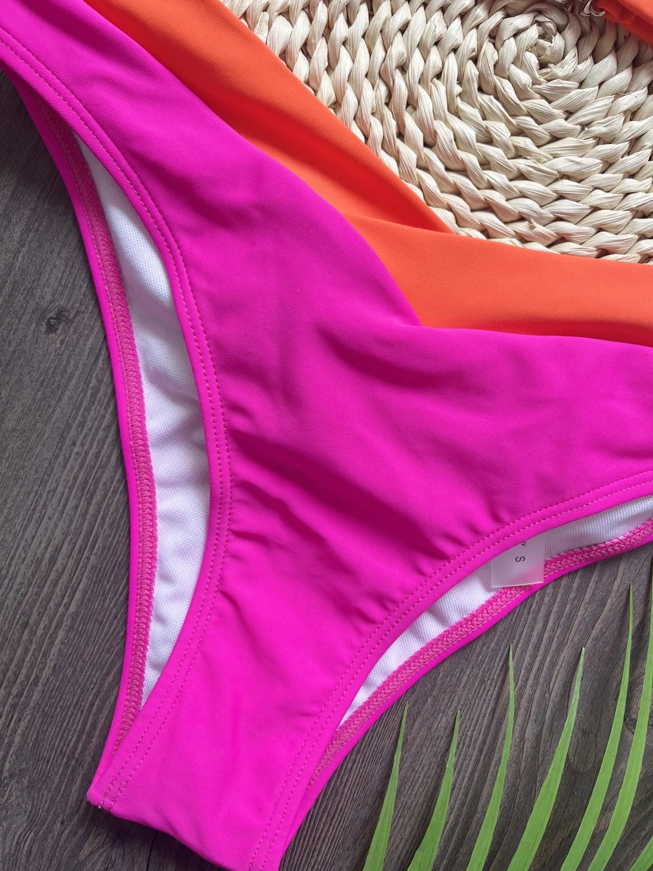 Sexy Solid Splicing Bikinis Set Women's Swimsuit Two-piece