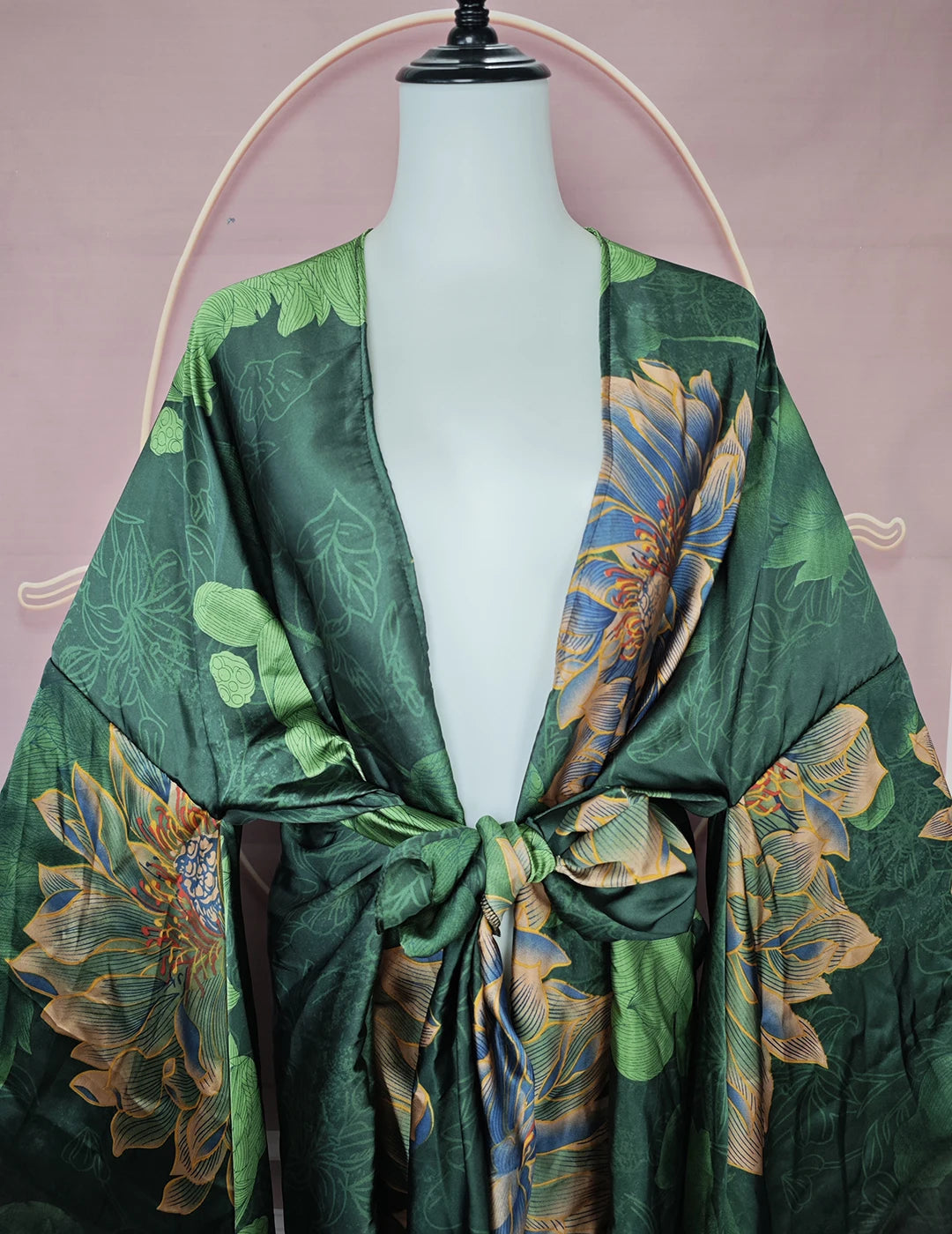 Elegant Floral Summer Sexy Lady Beach Bikini Mini Kimonos Plus Size