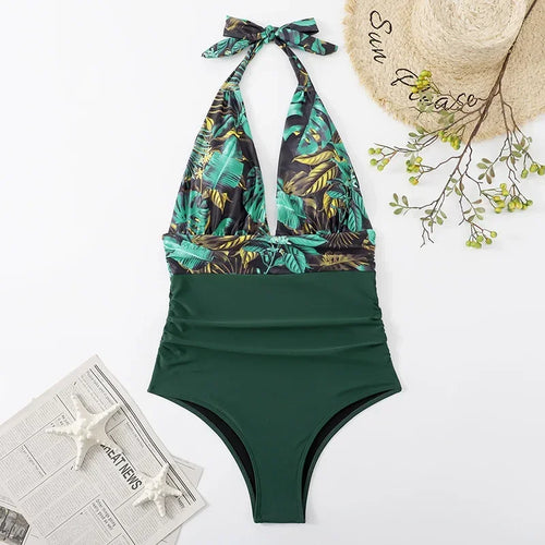 Fashion Printed One Piece Swimsuit Women Bathing Suit Sexy Bikinis