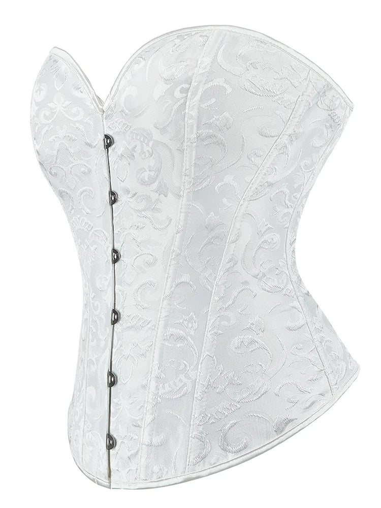 Corset Bone Clothing Steel Boned Sexy Court Corset Laced Waist Cincher