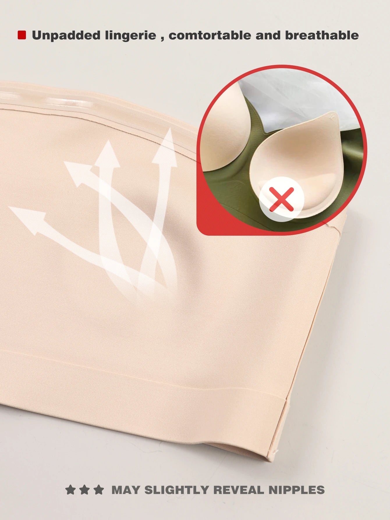 Women's Strapless No Padding Seamless Front Button Bra Comfortable