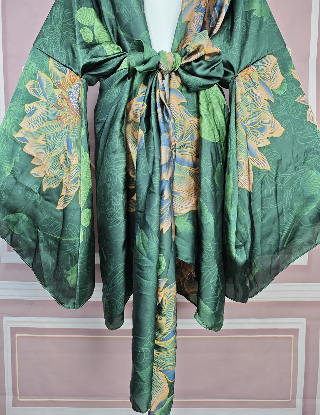 Elegant Floral Summer Sexy Lady Beach Bikini Mini Kimonos Plus Size