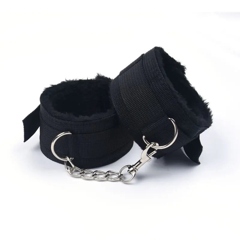44cm PU Leather Whip Flogger Plush Nylon Plush Sex Handcuffs Bondage