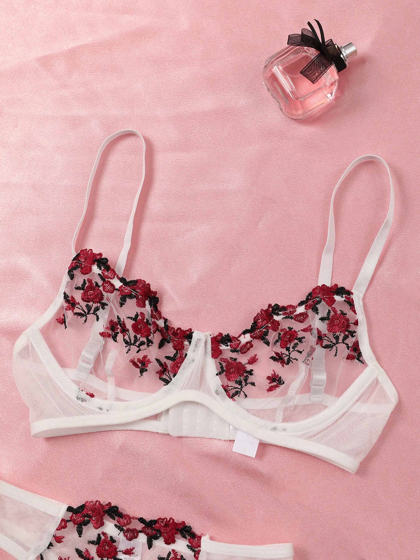 Sexy Lace Lingerie Push Up Lingerie Semi-Sheer Bra And Panty Sets