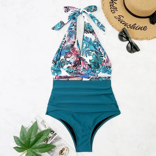 Fashion Printed One Piece Swimsuit Women Bathing Suit Sexy Bikinis