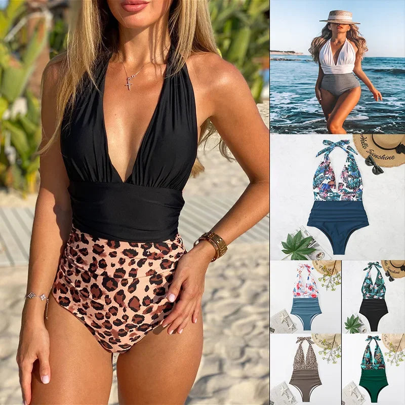 Fashion Printed One Piece Swimsuit Women Bathing Suit Sexy Bikinis