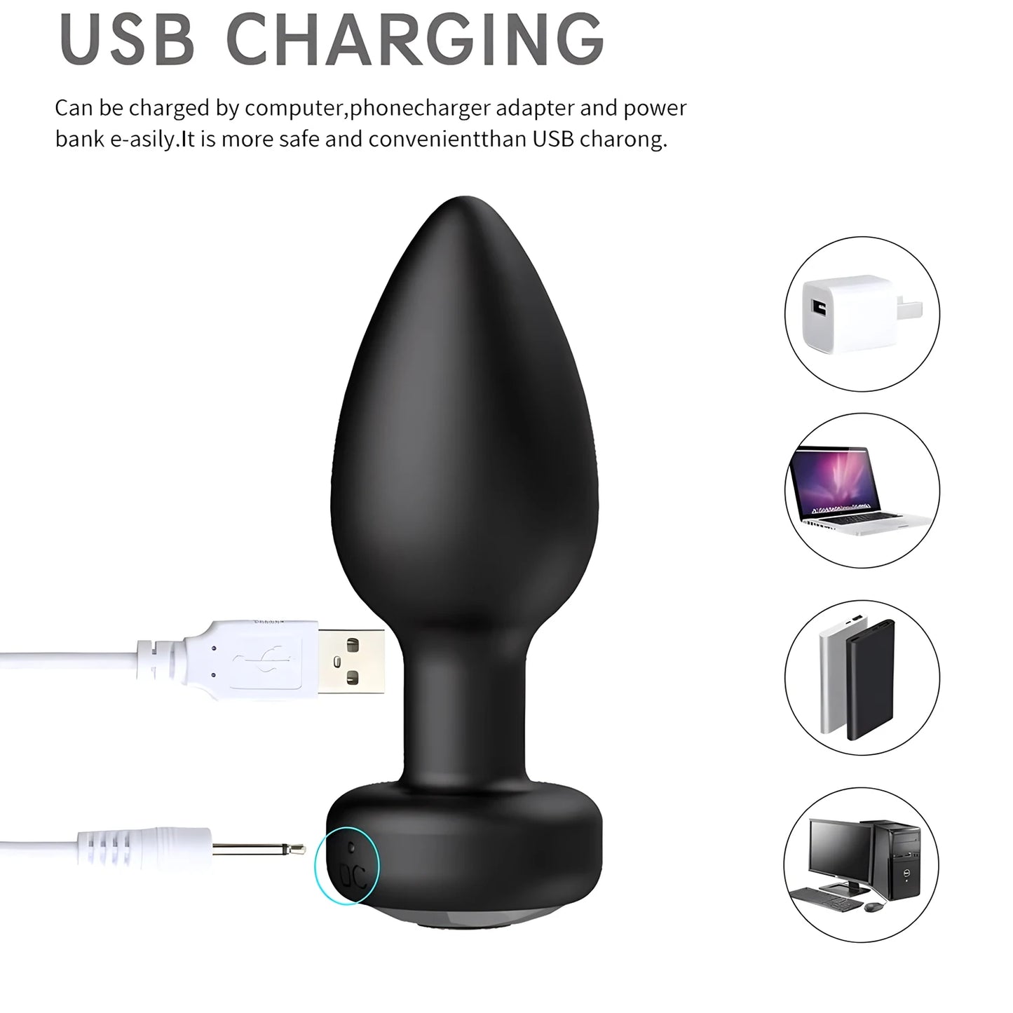 Remote Control Vibrator Butt Plug Men Prostate Massager Female