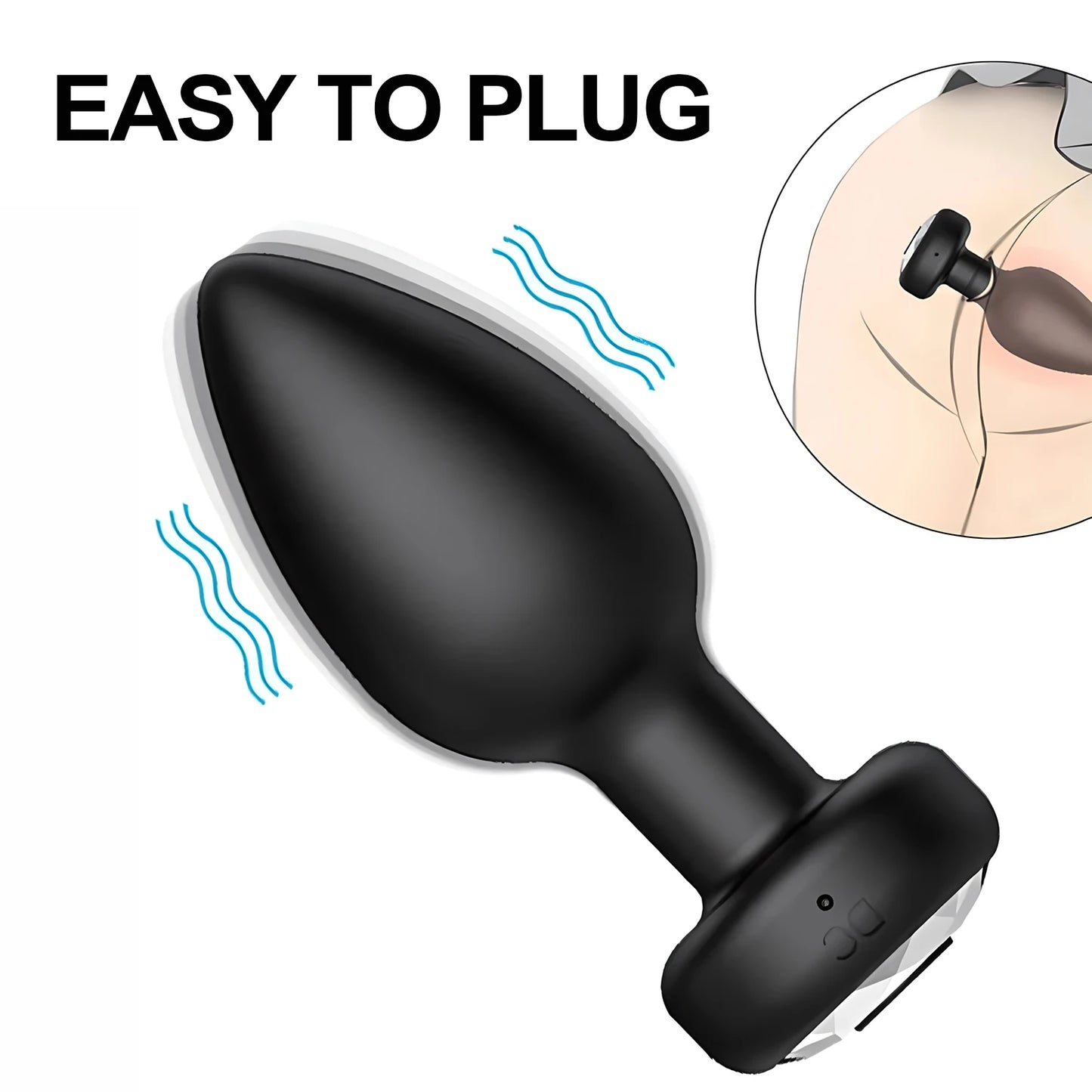 Remote Control Vibrator Butt Plug Men Prostate Massager Female