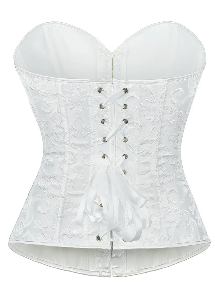 Corset Bone Clothing Steel Boned Sexy Court Corset Laced Waist Cincher