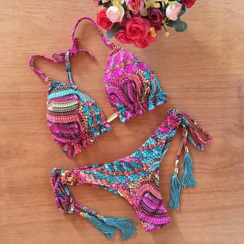Printed Women's Swimsuit 2pcs