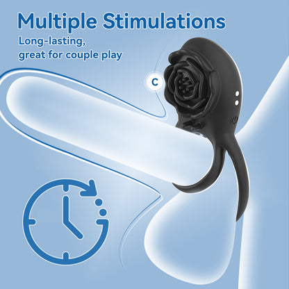 Ring With Rose Clitoral Vibrator- Couples