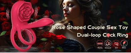 Cock Ring With Rose Clitoral Stimulator
