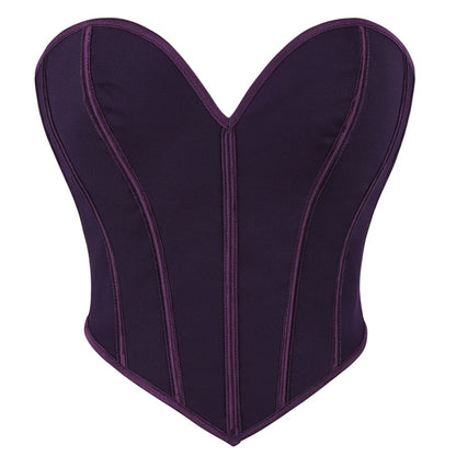 Corsets Crop Tops Golden Printed Bustiers