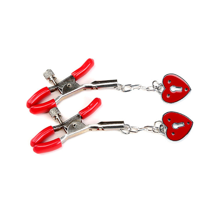 Erotic Wearable Heart-Shaped Key Nipple Clip