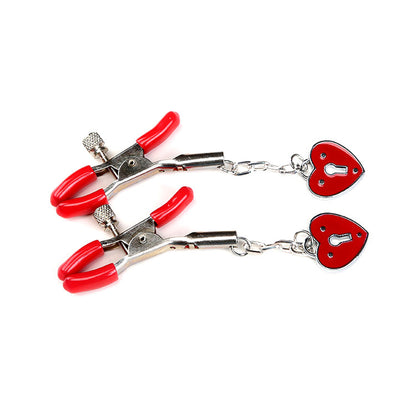 Erotic Wearable Heart-Shaped Key Nipple Clip