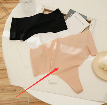 Seamless One-piece High Waist Ice Silk Women's T-back