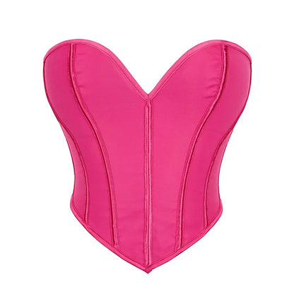 Corsets Crop Tops Golden Printed Bustiers