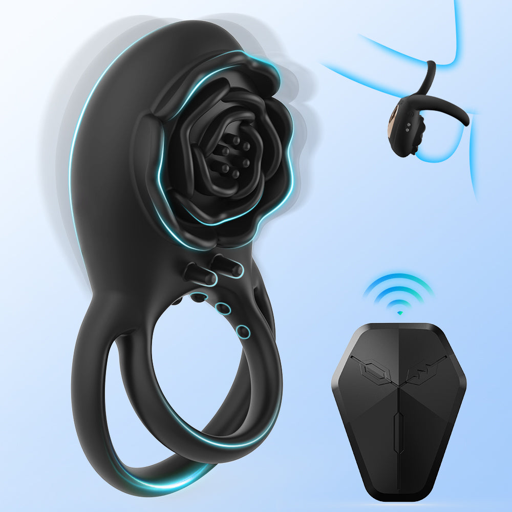 Ring With Rose Clitoral Vibrator- Couples