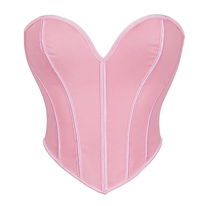 Corsets Crop Tops Golden Printed Bustiers