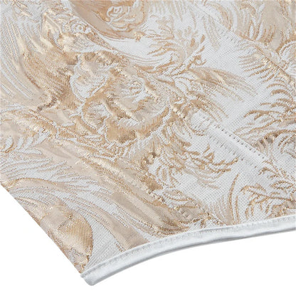 Corsets Crop Tops Golden Printed Bustiers