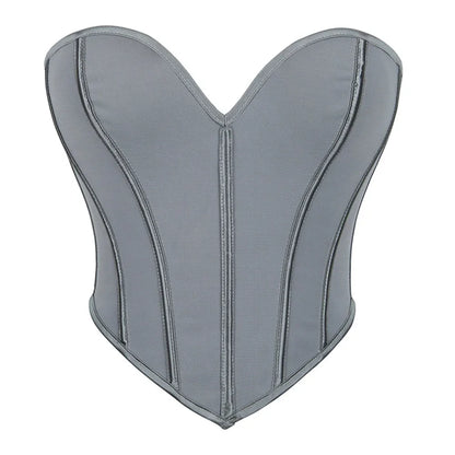 Corsets Crop Tops Golden Printed Bustiers