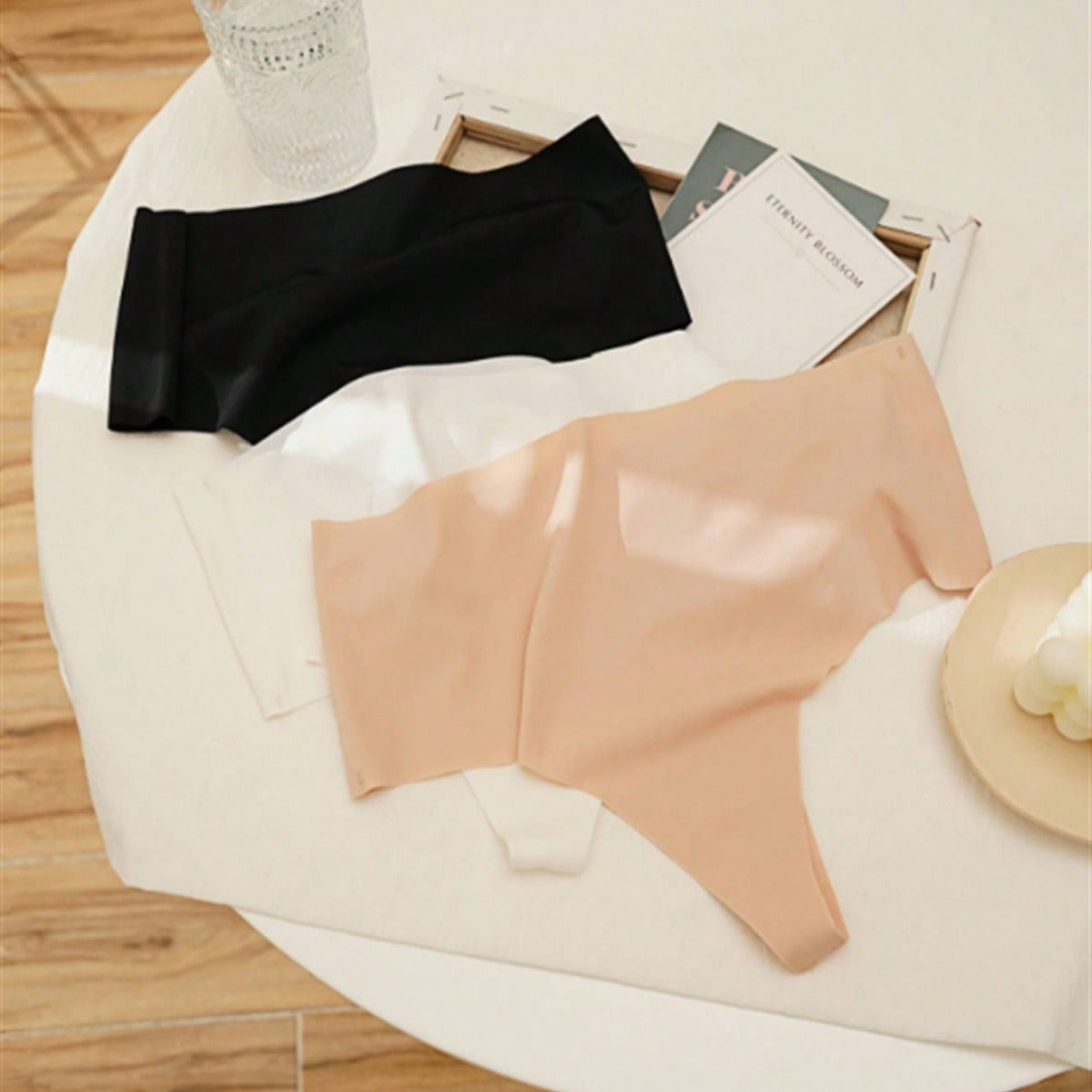 Seamless One-piece High Waist Ice Silk Women's T-back