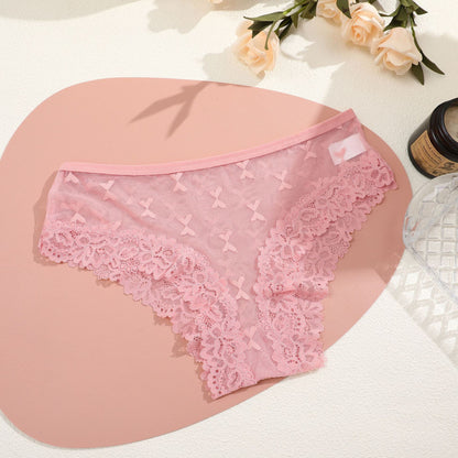 European And American Butterfly Mesh Panties Lace Edge