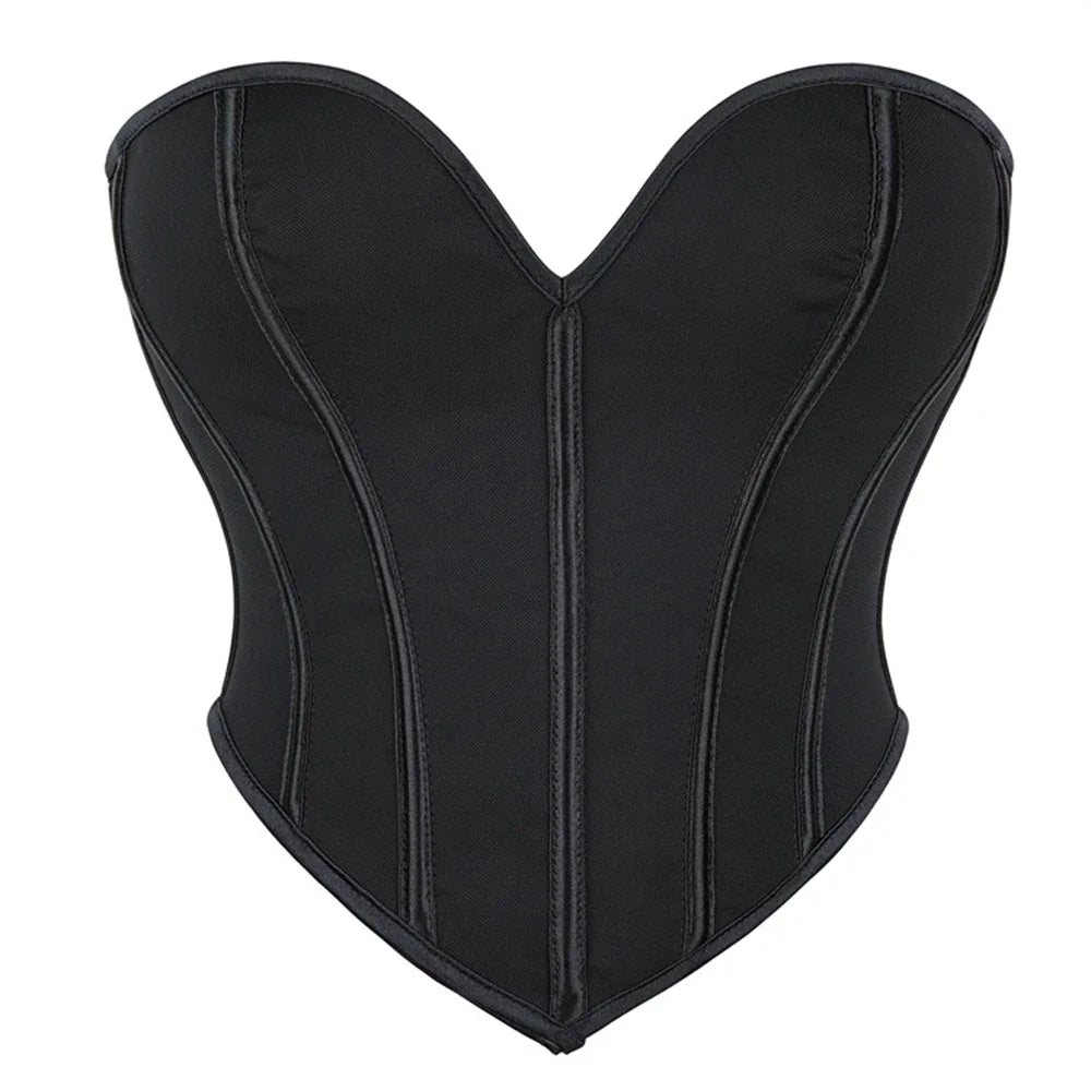 Corsets Crop Tops Golden Printed Bustiers