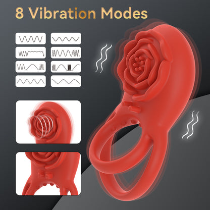 Ring With Rose Clitoral Vibrator- Couples