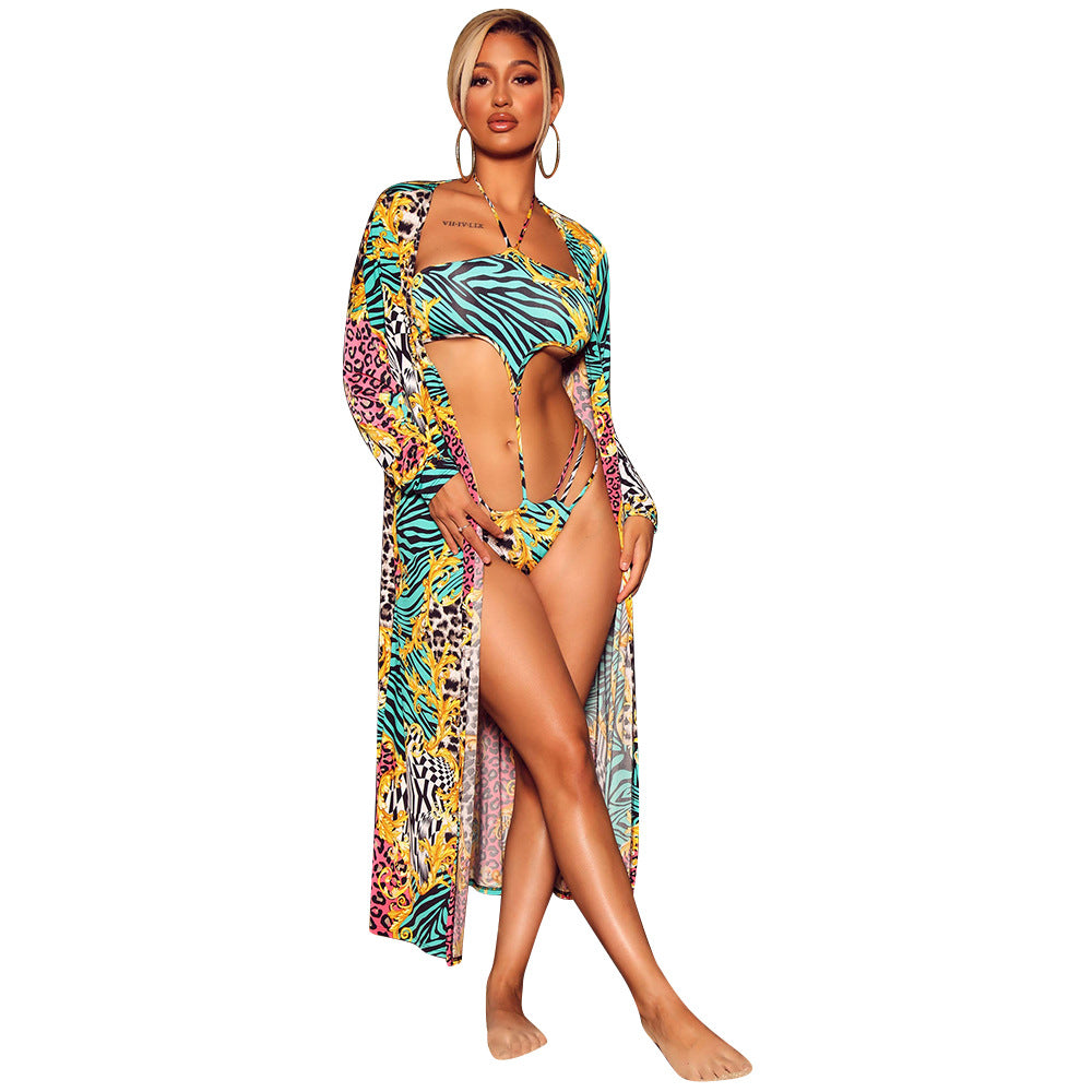 Two-piece Suit With A Shawl Swimsuit For Women