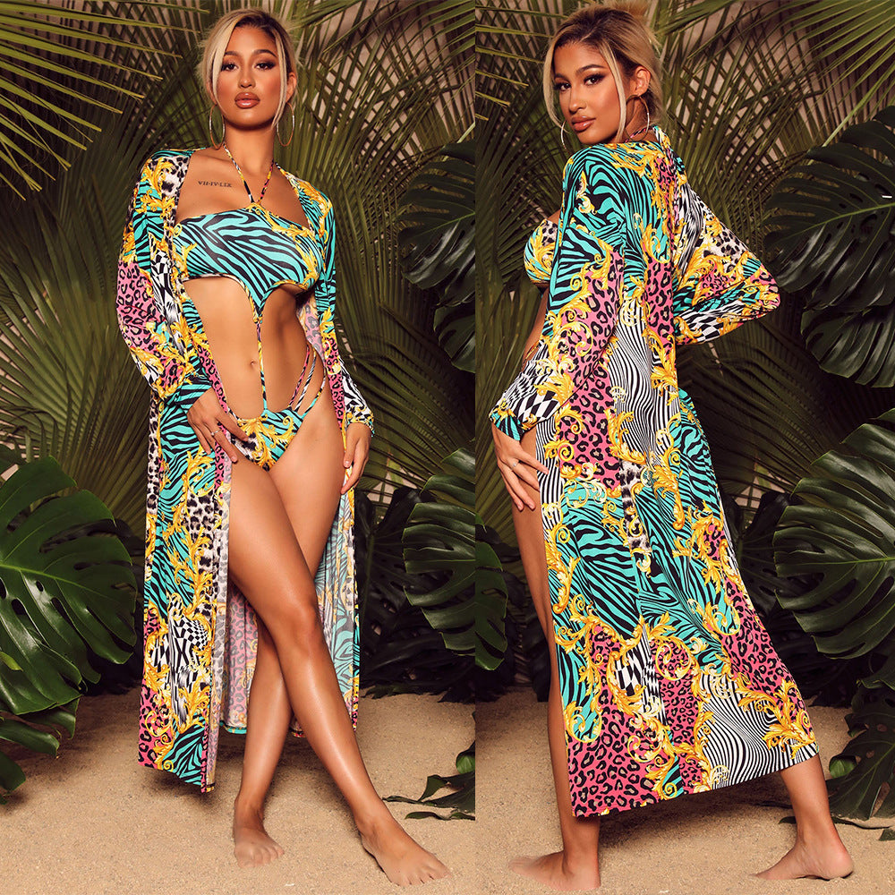 Two-piece Suit With A Shawl Swimsuit For Women