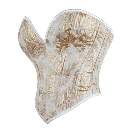 Corsets Crop Tops Golden Printed Bustiers