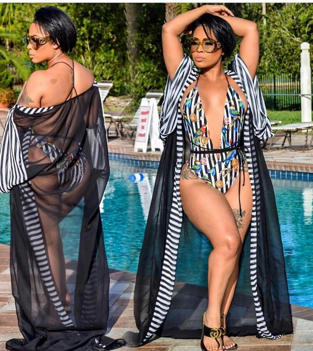 Mesh Swimsuit Elastic