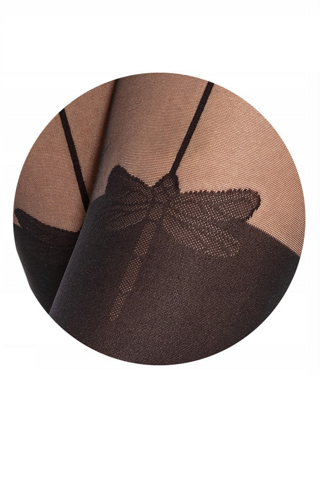Fashion Tights in Suspender Look - Gatta Girl-up 47 Dragonfly