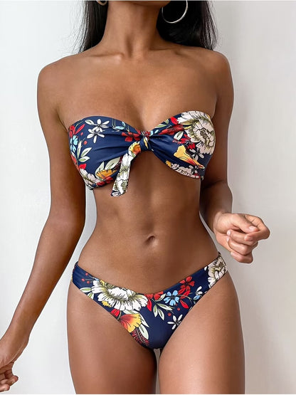 Printed Ladies Bikini Split Swimsuit