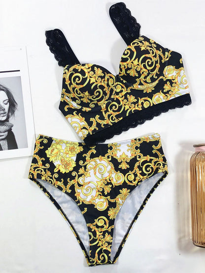 Push Up Bikini Set High Waist Swimwear