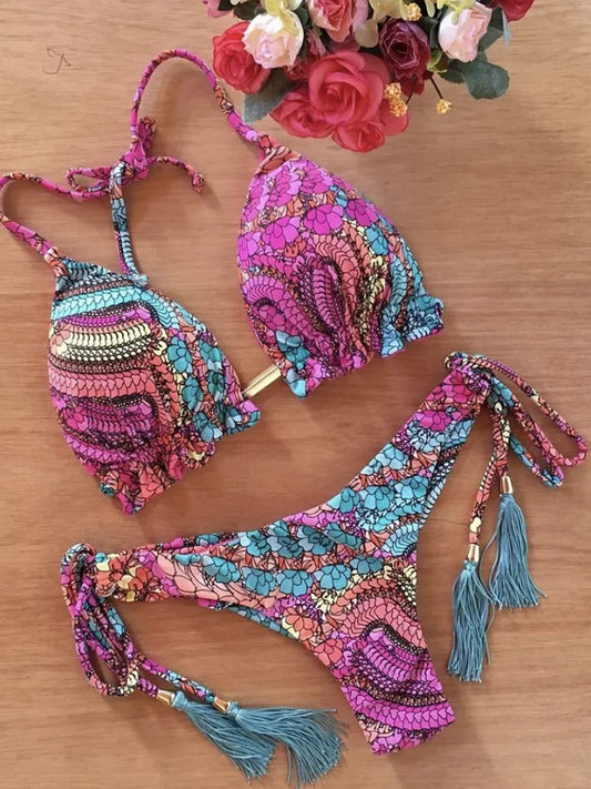 Printed Women's Swimsuit 2pcs