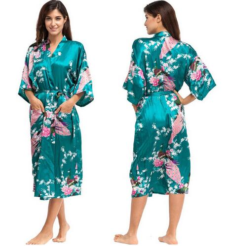 Silk Kimono Robe Bathrobe Women Satin Robe Silk Robes Night Sexy Robes