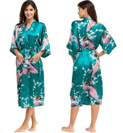 Silk Kimono Robe Bathrobe Women Satin Robe Silk Robes Night Sexy Robes