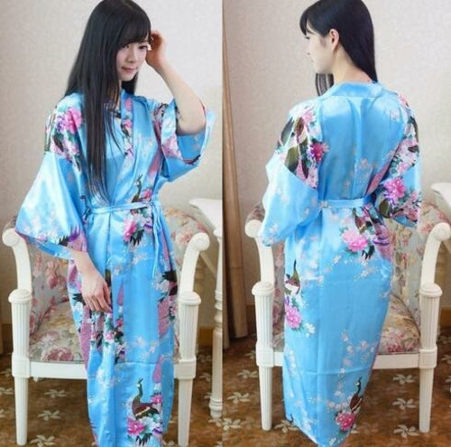 Silk Kimono Robe Bathrobe Women Satin Robe Silk Robes Night Sexy Robes