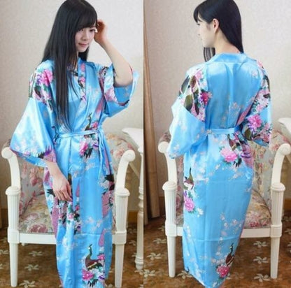 Silk Kimono Robe Bathrobe Women Satin Robe Silk Robes Night Sexy Robes