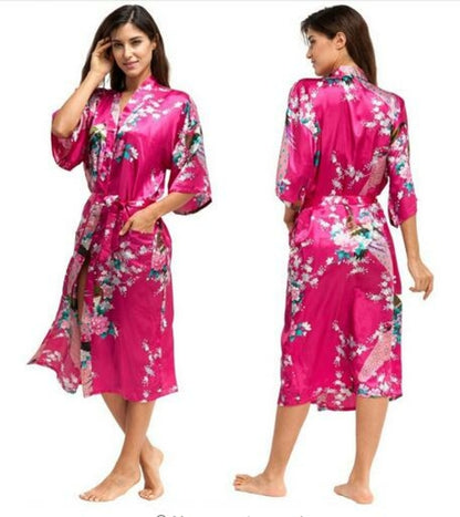 Silk Kimono Robe Bathrobe Women Satin Robe Silk Robes Night Sexy Robes
